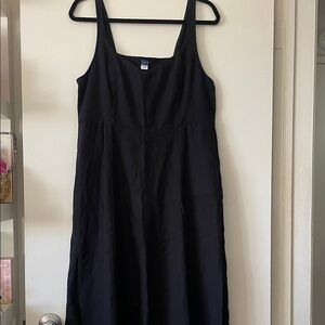 Old Navy|Black Sleeveless Linen Dress w/Pockets|Large|EUC